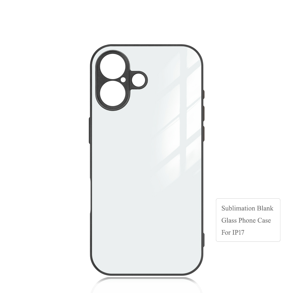 Sublimation TPU Tempered Glass Case Cover For iPhone 17/16/15 Series with Fine Camera Hole