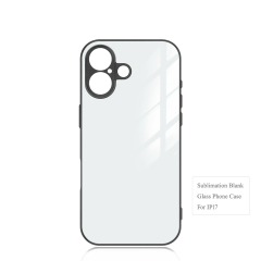 Sublimation TPU Tempered Glass Case Cover For iPhone 17/16/15 Series with Fine Camera Hole