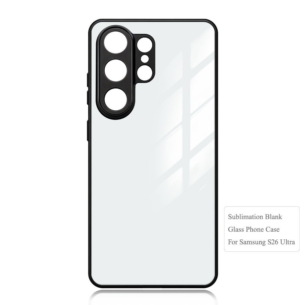 New Arrival Sublimation 2D TPU Phone Case With Glass Insert For Samsung S26 Series Glass Phone Case