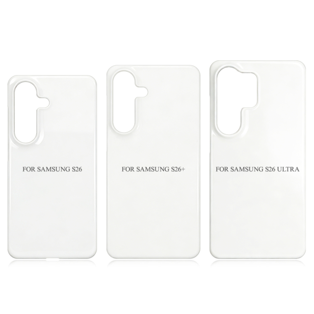 Sublimation 3D Film Coated Hard Phone Case Heat Press Plastic Customizable Snap Phone Cover Semi-wrapped Cover Mobile Phone Case for Samsung S26 Series