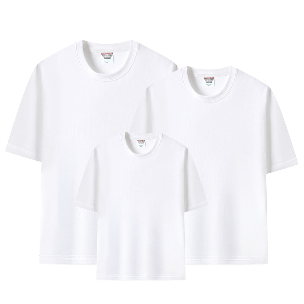 Sublimation Blank White T-Shirt Bulk Supply Custom Printable Tee for Family & Business 4 Styles