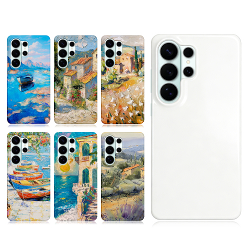 Sublimation 3D Film Coated Hard Phone Case Heat Press Plastic Customizable Snap Phone Cover Semi-wrapped Cover Mobile Phone Case for Samsung S26 Series