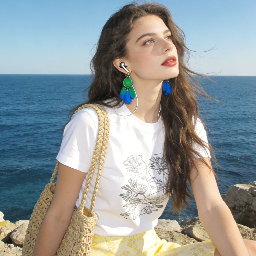 Sublimation Blank White T-Shirt Bulk Supply Custom Printable Tee for Family & Business 4 Styles