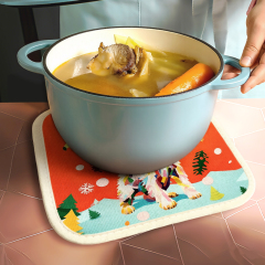 Sublimation Blank Cotton Linen Oven Mitt & Pot Holder Set Factory Direct Heat Resistant Kitchen Set