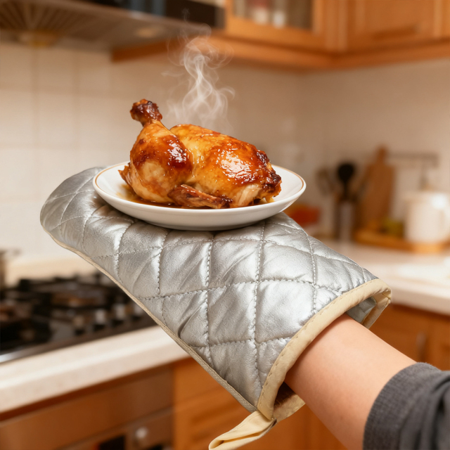 Sublimation Blank Cotton Linen Oven Mitt & Pot Holder Set Factory Direct Heat Resistant Kitchen Set