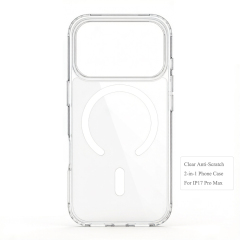 Clear Scratch-Resistant 2-in-1 Phone Case for iPhone 17 Series Factory Direct Shockproof Cover Bulk Supply