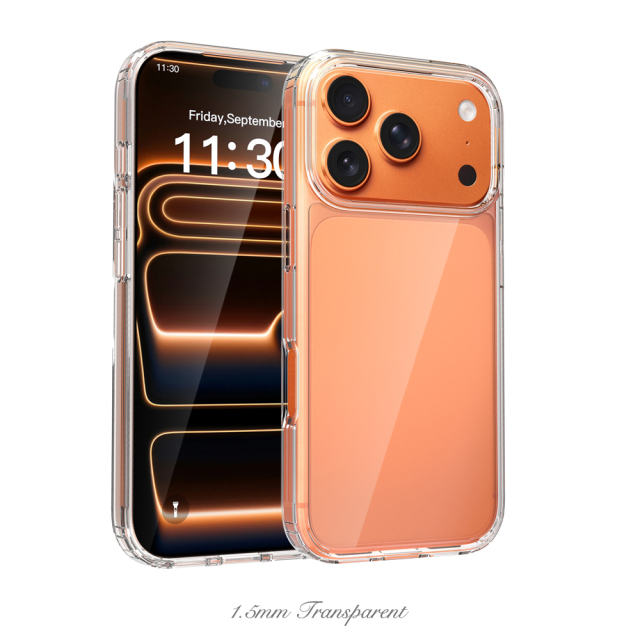 Clear Scratch-Resistant 2-in-1 Phone Case for iPhone 17 Series Factory Direct Shockproof Cover Bulk Supply