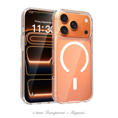 Clear Scratch-Resistant 2-in-1 Phone Case for iPhone 17 Series Factory Direct Shockproof Cover Bulk Supply