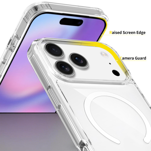 Clear Scratch-Resistant 2-in-1 Phone Case for iPhone 17 Series Factory Direct Shockproof Cover Bulk Supply