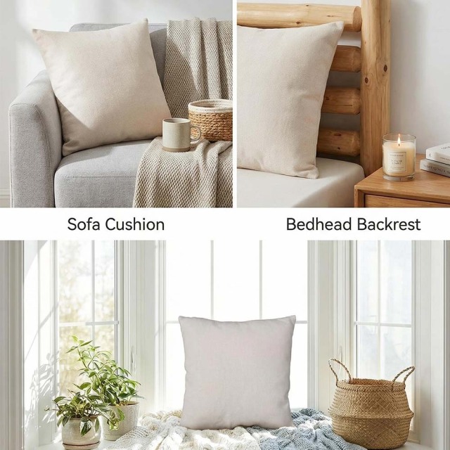 Sublimation Blank Linen Pillow Cover 40×40cm Factory Direct 390g Cotton Linen Cushion Cover Bulk Supply