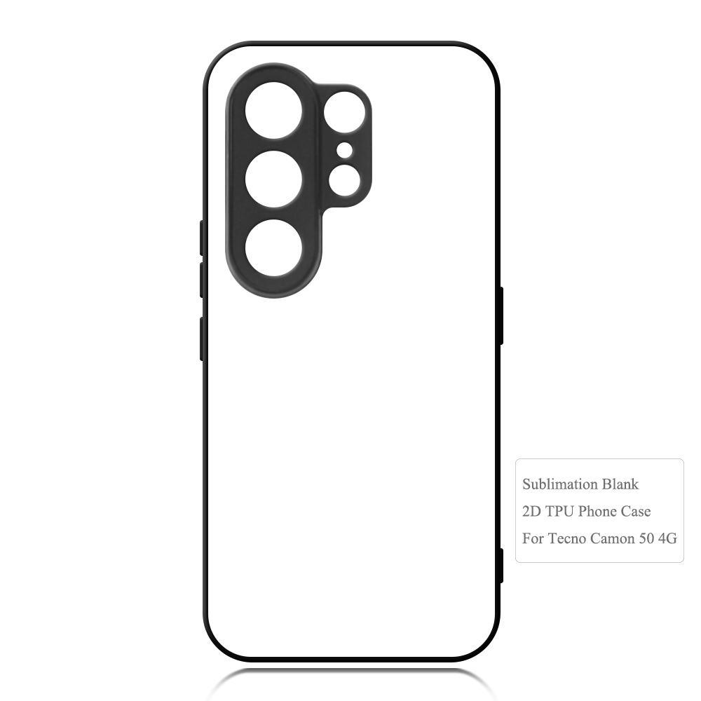 Sublimation 2D TPU Phone Case With Aluminum Insert For Tecno Camon 50, Camon 50 Pro, Camon 40 Premier, 40 Pro,Tecno Camon 30 Series