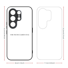 Sublimation 2D TPU Phone Case With Aluminum Insert For Tecno Camon 50, Camon 50 Pro, Camon 40 Premier, 40 Pro,Tecno Camon 30 Series