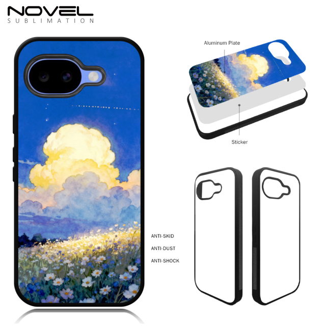 For Google Pixel 10A,Pixel 9,Pixel 8A,Pixel 8,Pixel 7A,2,3,4  Sublimation Blank 2D TPU+PC Case Cover With Aluminum Sheet