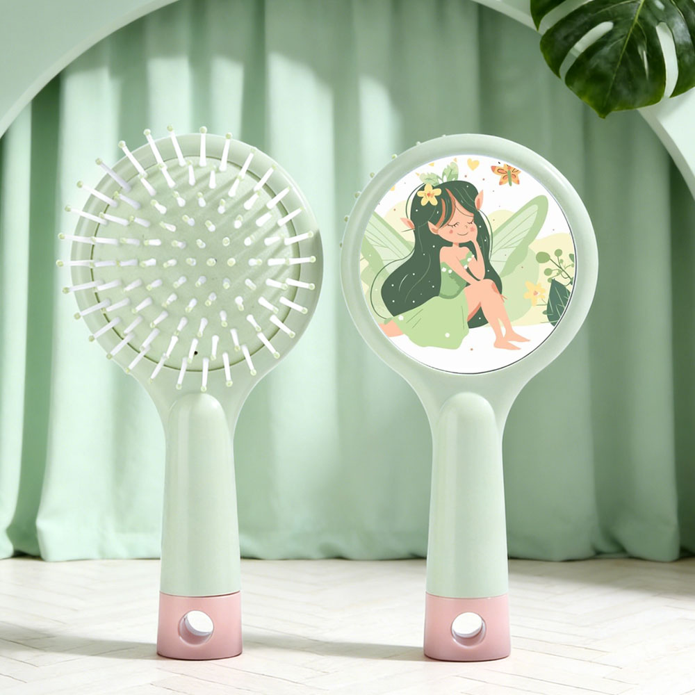 Sublimation Blank Air Cushion Hair Brush Factory Direct Colorful Plastic Comb with Sublimation PET Panel Bulk Supply