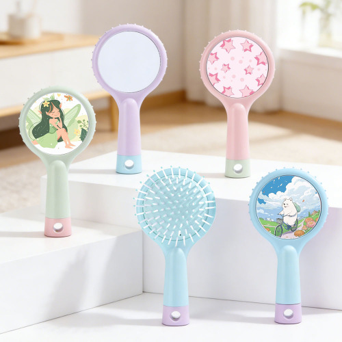 Sublimation Blank Air Cushion Hair Brush Factory Direct Colorful Plastic Comb with Sublimation PET Panel Bulk Supply