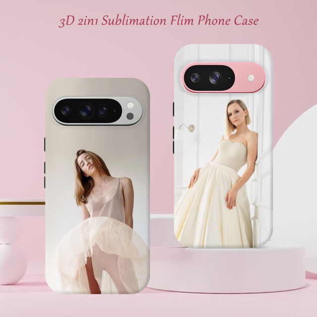 New Arrival 3D 2in1 Film Case Sublimation Cover Customized DIY Cell Phone Case for Google 9 Series