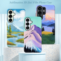 New Arrival 3D 2in1 Film Case Sublimation Cover Customized DIY Cell Phone Case for Samsung S26, S26 Plus,S26 Ultra