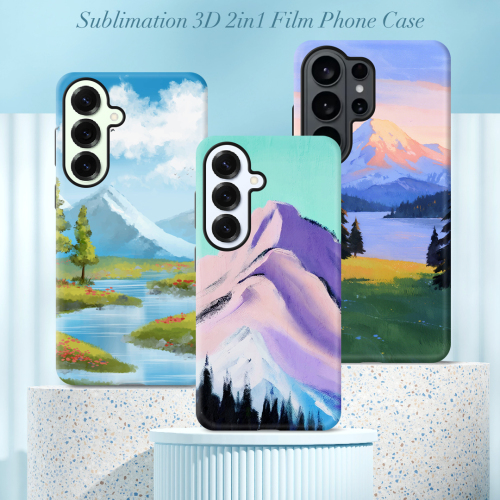15% OFF!  3D 2in1 Film Case Sublimation Cover Customized DIY Cell Phone Case for Samsung S26, S25, S24, S23 Series