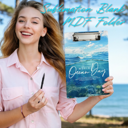 Sublimation Blank MDF Clipboard Custom Printable A4 A5 Single & Double-Sided File Board for Office School Home Decor Heat Transfer Printing Stationary