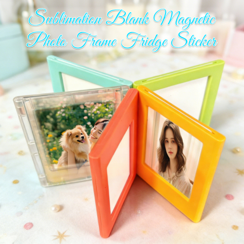 Sublimation Magnetic Fridge Photo Frame Custom Printable DIY Instax Mini Photo Holder for Fridge Decor & Storage