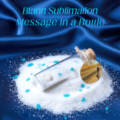 Sublimation Message in a Bottle Custom Printable Wish Bottle with Aluminum Tag Personalized Gift & Travel Souvenir