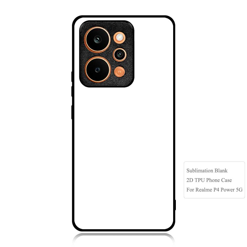 Sublimation 2D TPU Phone Cases for Realme P4 Power, Realme 15 5G, Realme 14 5G, Realme 13 Pro 5G, Realme14 Pro 5G,14 Pro+ 5G,Realme P3 Pro 5G Heat Transfer 2D TPU Phone Back Cover With Aluminum Sheet For DIY Customization.