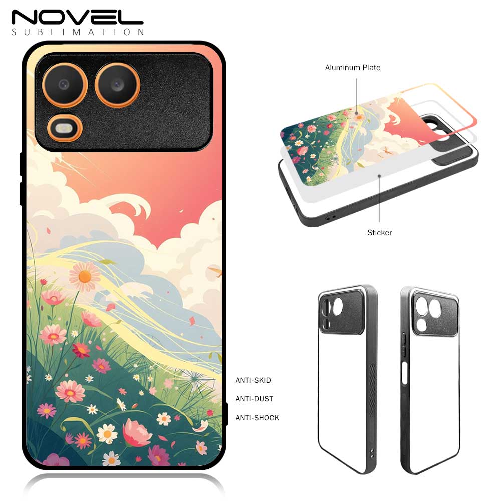 Smooth Sides!!! For Itel A200, Itel Super 26 Ultra, City 100, S24 2D TPU Phone Case Soft Silicone Phone Shell With Aluminum Insert for Sublimation Printing