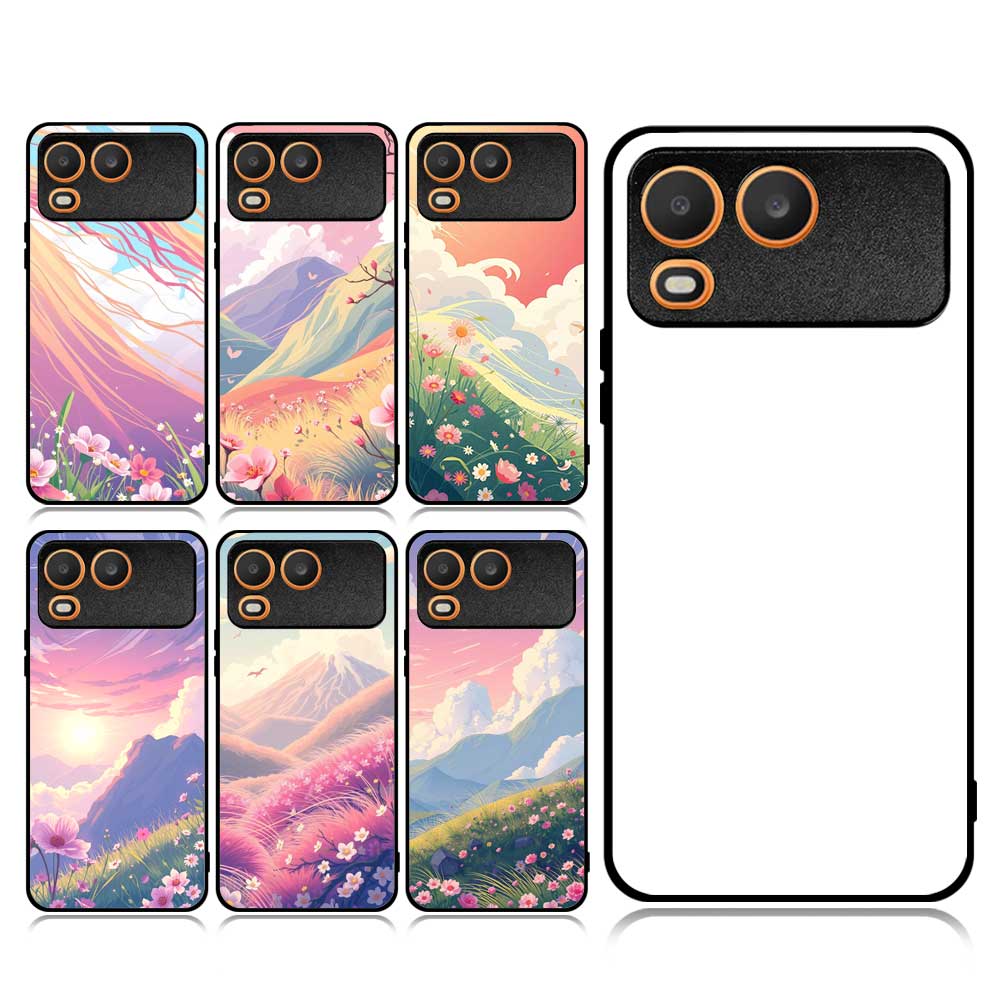 Smooth Sides!!! For Itel A200, Itel Super 26 Ultra, City 100, S24 2D TPU Phone Case Soft Silicone Phone Shell With Aluminum Insert for Sublimation Printing