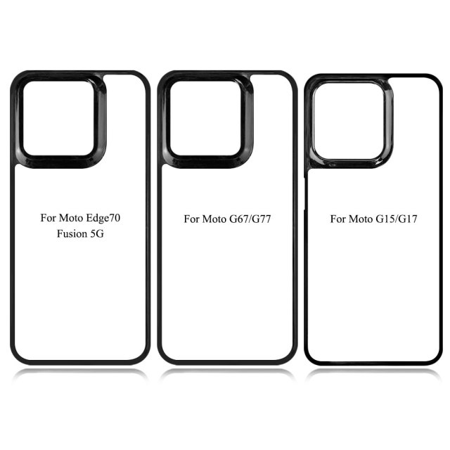 Sublimation Blank 2D TPU Phone Case for Moto G17, G86 Power, G06, G15, G05,G Power 2025,G75 5G,Moto G55,G04/G24,G14 Power, DIY Shell With Aluminum Sheet