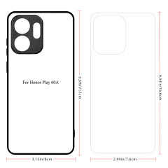 For Honor Play 60A, Play 60 5G,Play 60 Plus,Honor Play Series Sublimation Blank DIY Rubber 2D TPU Phone Case