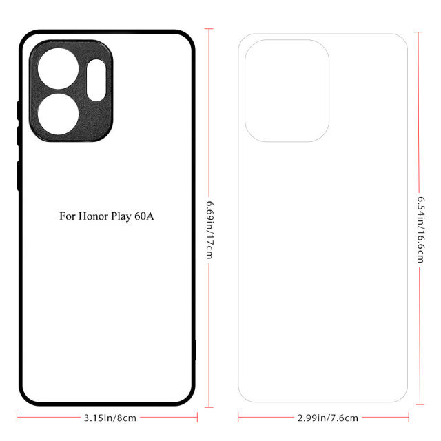 For Honor Play 60A, Play 60 5G,Play 60 Plus,Honor Play Series Sublimation Blank DIY Rubber 2D TPU Phone Case