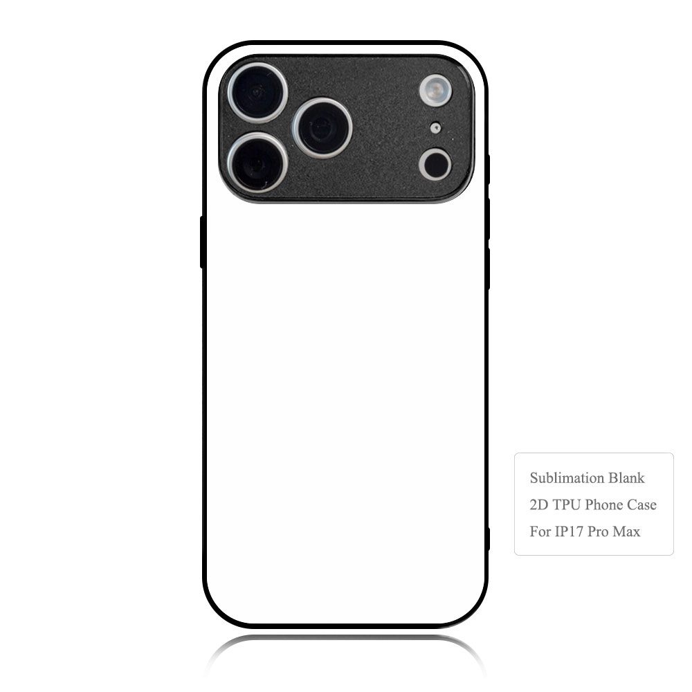 New 2D Sublimation TPU Phone Case with Inside Black Flocking for iPhone 17,16,15,13 Series DIY Shell with Aluminum Sheet