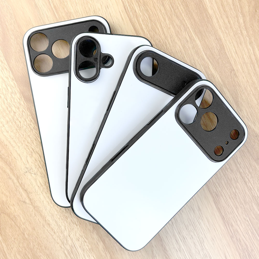 New 2D Sublimation TPU Phone Case with Inside Black Flocking for iPhone 17,16,15,13 Series DIY Shell with Aluminum Sheet