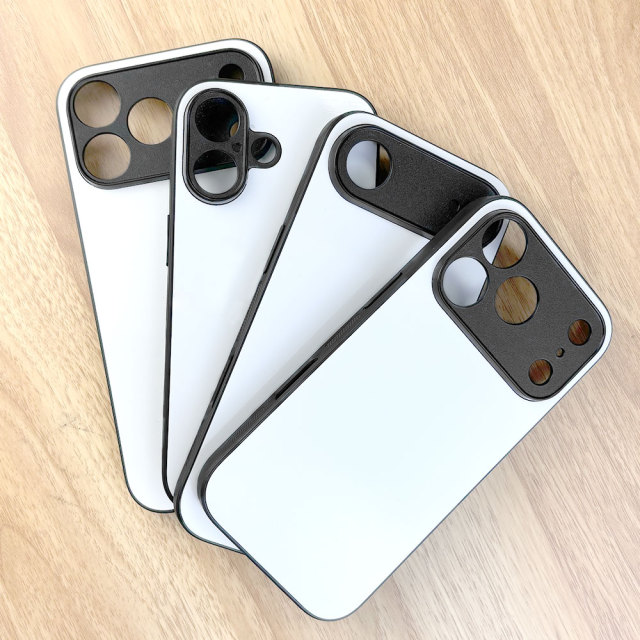 New 2D Sublimation TPU Phone Case with Inside Black Flocking for iPhone 17,16,15,13 Series DIY Shell with Aluminum Sheet