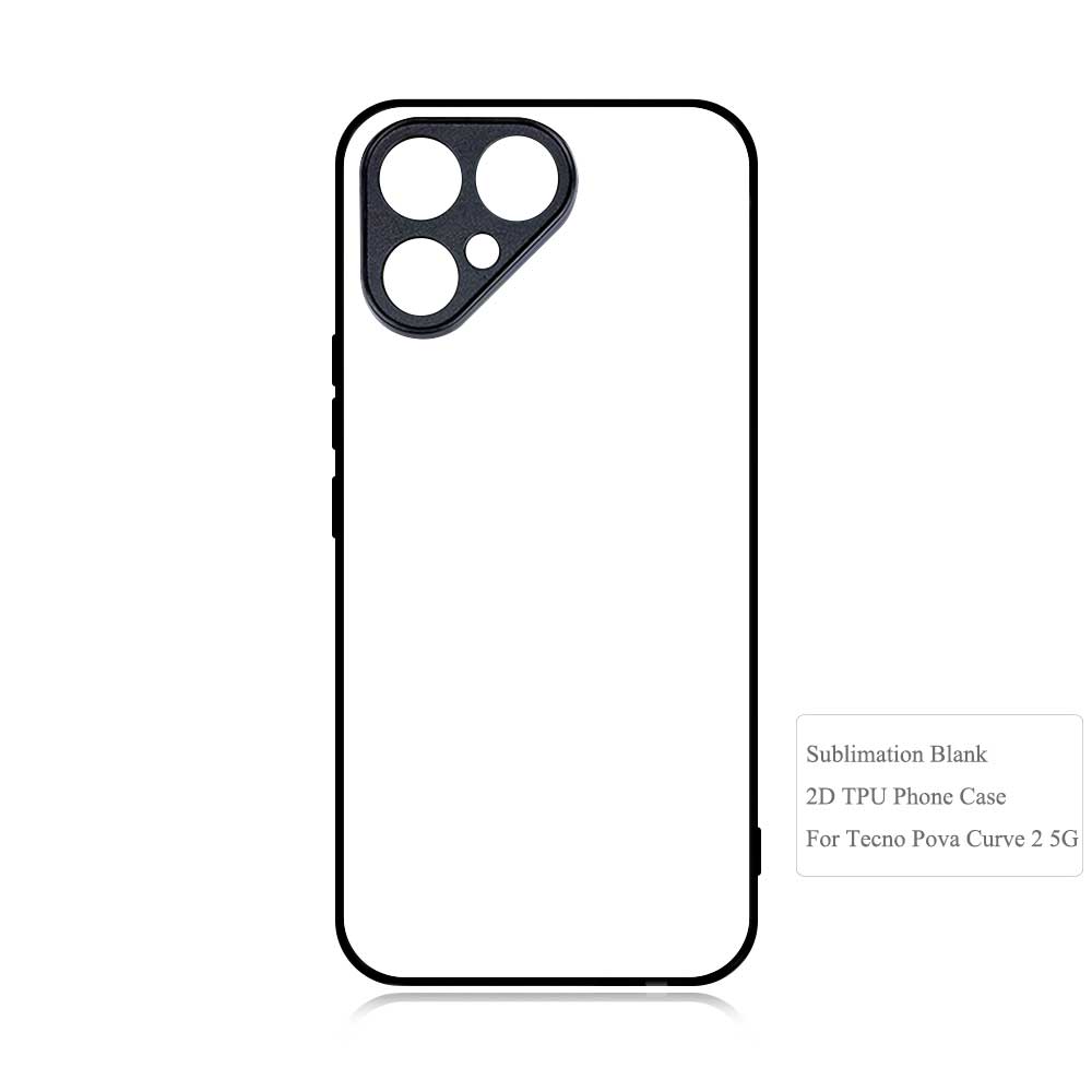 Smooth Sides!!! For Tecno Pova Curve 2, Pova Curve 2D TPU Phone Case With Aluminum Insert For Sublimation Printing