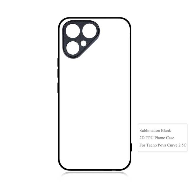 Smooth Sides!!! For Tecno Pova Curve 2, Pova Curve 2D TPU Phone Case With Aluminum Insert For Sublimation Printing