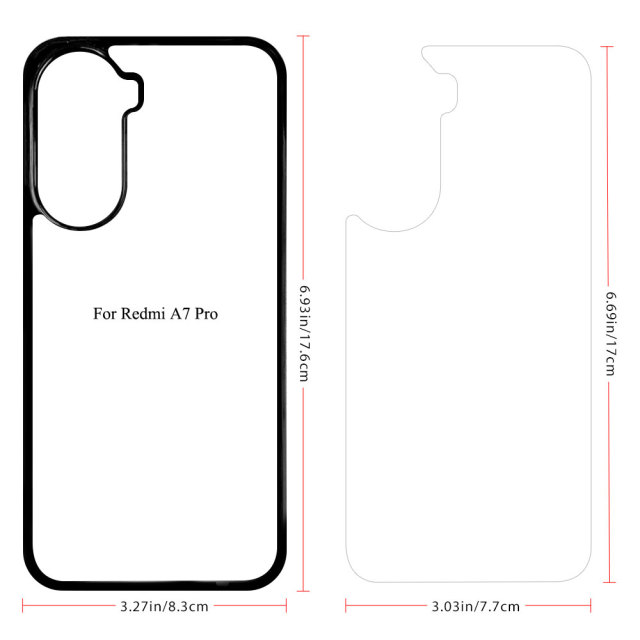 Sublimation 2D TPU Phone Case for Redmi Turbo 5 DIY Phone Cover With Aluminum Sheet