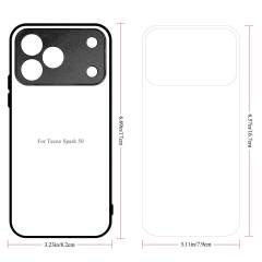 Smooth Sides!!! For Tecno Pova Curve 2, Pova Curve 2D TPU Phone Case With Aluminum Insert For Sublimation Printing