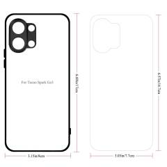 Smooth Sides!!! For Tecno Pova Curve 2, Pova Curve 2D TPU Phone Case With Aluminum Insert For Sublimation Printing