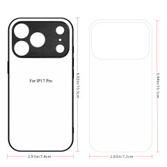 New 2D Sublimation TPU Phone Case with Inside Black Flocking for iPhone 17,16,15,13 Series DIY Shell with Aluminum Sheet