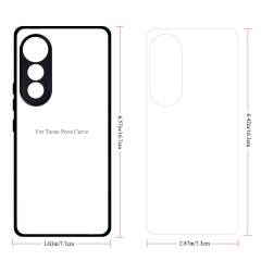Smooth Sides!!! For Tecno Pova Curve 2, Pova Curve 2D TPU Phone Case With Aluminum Insert For Sublimation Printing