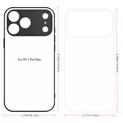 New 2D Sublimation TPU Phone Case with Inside Black Flocking for iPhone 17,16,15,13 Series DIY Shell with Aluminum Sheet