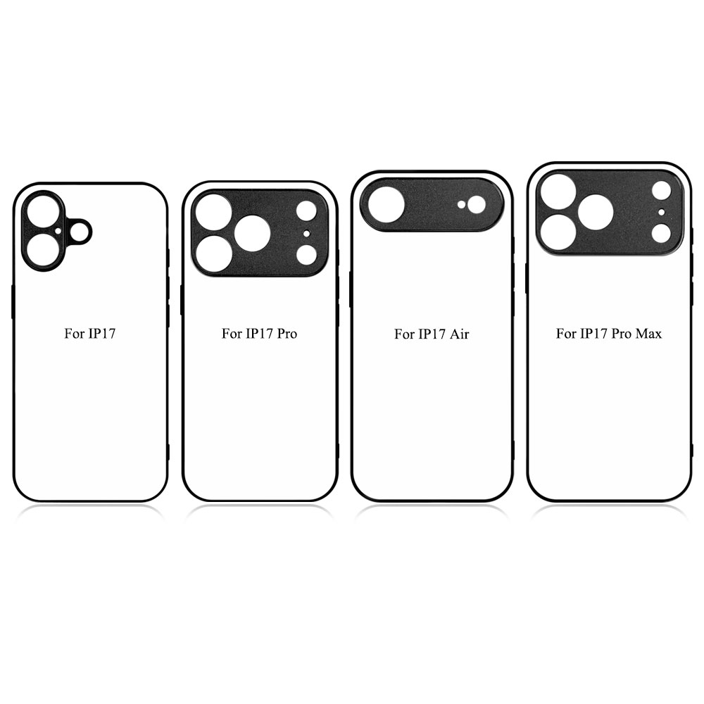 New 2D Sublimation TPU Phone Case with Inside Black Flocking for iPhone 17,16,15,13 Series DIY Shell with Aluminum Sheet