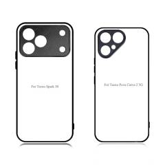 Smooth Sides!!! For Tecno Pova Curve 2, Pova Curve 2D TPU Phone Case With Aluminum Insert For Sublimation Printing