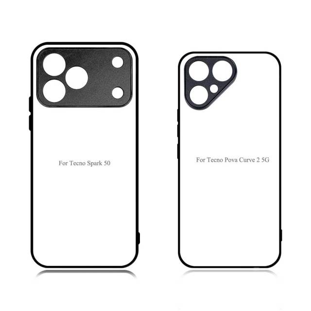 Smooth Sides!!! For Tecno Pova Curve 2, Pova Curve 2D TPU Phone Case With Aluminum Insert For Sublimation Printing