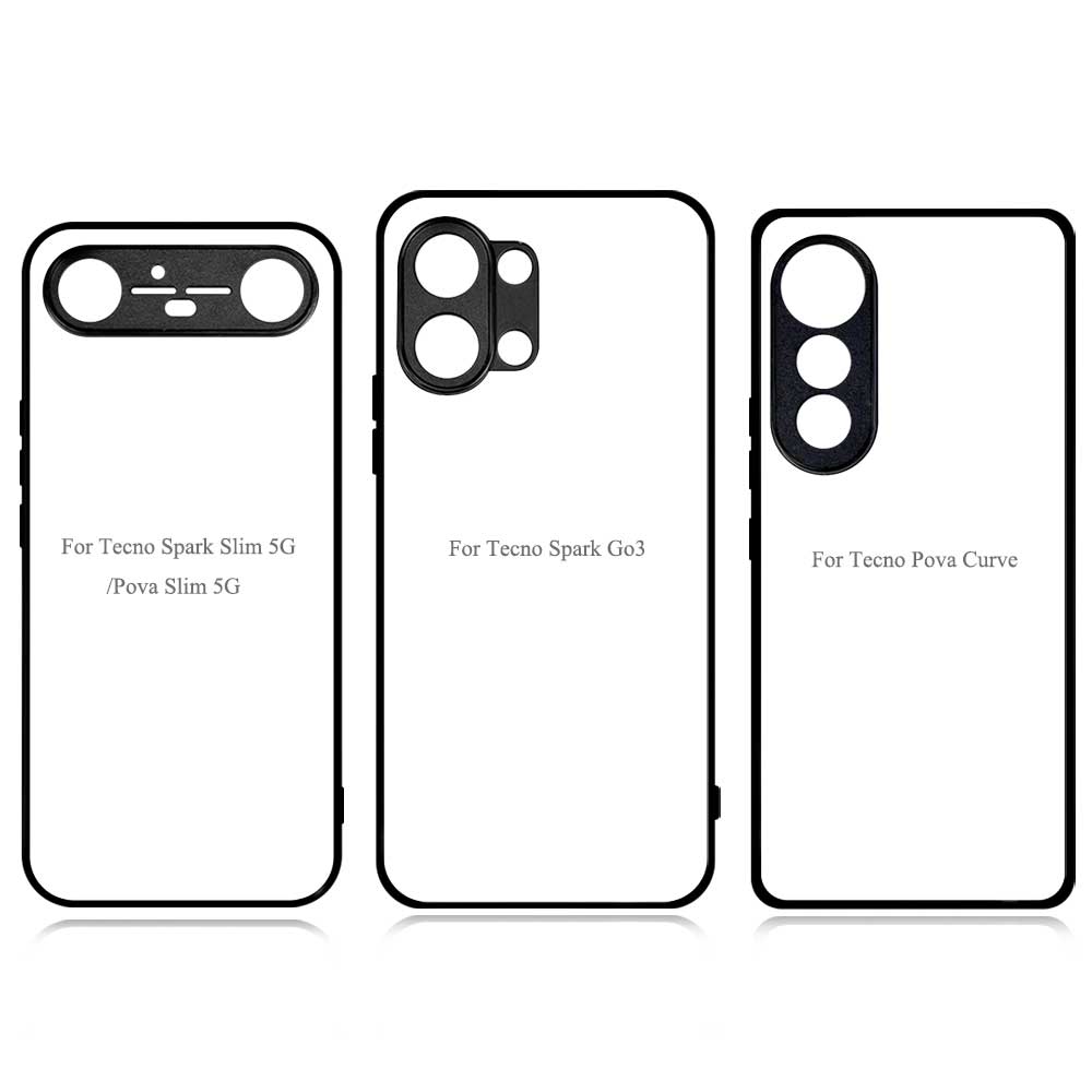 Smooth Sides!!! For Tecno Pova Curve 2, Pova Curve 2D TPU Phone Case With Aluminum Insert For Sublimation Printing