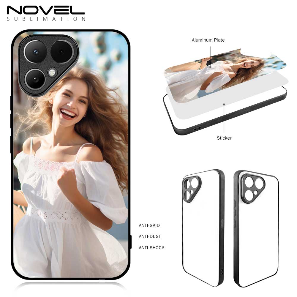 Smooth Sides!!! For Tecno Pova Curve 2, Pova Curve 2D TPU Phone Case With Aluminum Insert For Sublimation Printing