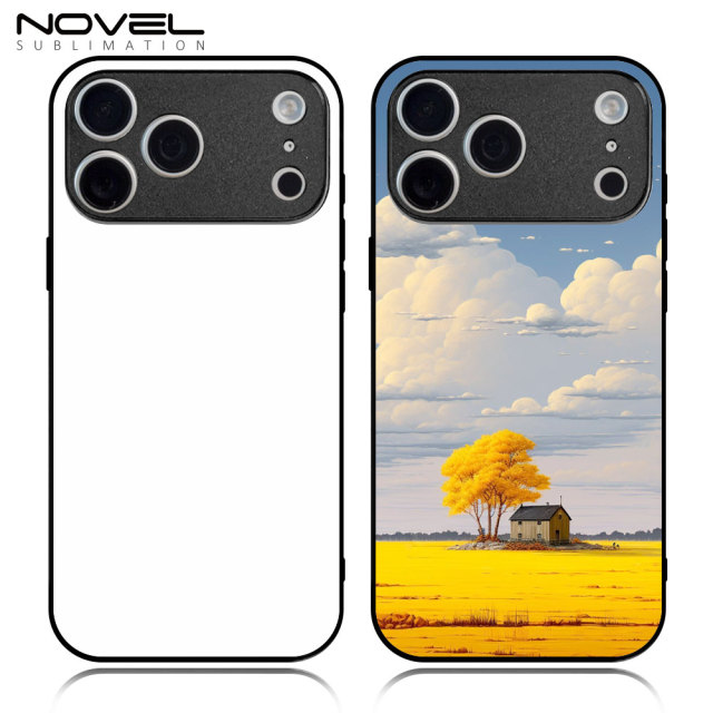 New 2D Sublimation TPU Phone Case with Inside Black Flocking for iPhone 17,16,15,13 Series DIY Shell with Aluminum Sheet