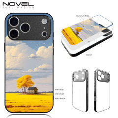 New 2D Sublimation TPU Phone Case with Inside Black Flocking for iPhone 17,16,15,13 Series DIY Shell with Aluminum Sheet