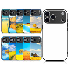 New 2D Sublimation TPU Phone Case with Inside Black Flocking for iPhone 17,16,15,13 Series DIY Shell with Aluminum Sheet